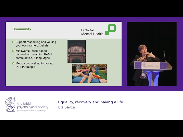 Equality and recovery: policies and practices to enable people with mental distress to have a life