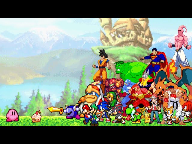 Kirby vs Everybody (Kirby vs Mario Pokemon Sonic Avengers Dragon Ball plus many more)