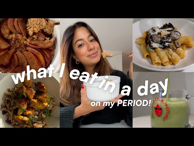 COZY WHAT I EAT IN A DAY (ON MY PERIOD!) | easy and healthy recipes