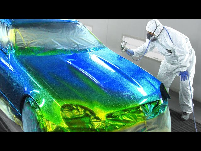 How to paint the magic flake / Mercedes-Benz repainted with Most flashy colors【カスタムペイント】
