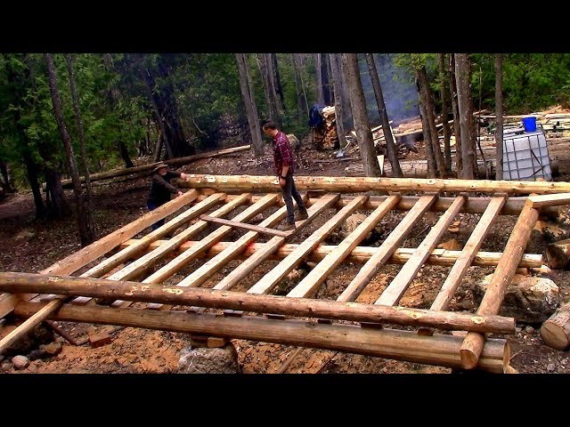Sill Logs & Floor Joists- Ep19- Outsider Log Cabin
