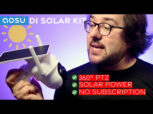 Aosu SolarCam D1 Kit + Homebase: 360° 2K PTZ, Solar Power, & No Monthly Fees!