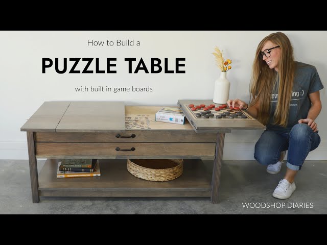 How to Build a Puzzle Table with Built In Board Games