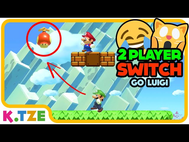 Super Mario 2 Player Switch ✊😂 Go Luigi! | K.Tze
