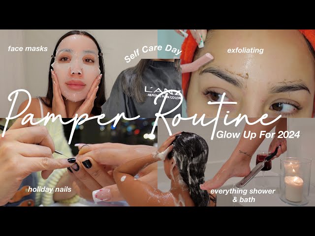 PAMPER ROUTINE & SELF CARE 🧖🏽‍♀️ hair, skin, body care, beauty maintenance, how to glow up in 2024