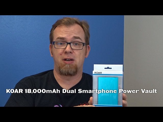 Koar Dual Smartphone Power Vault 18,000mAh Battery Pack