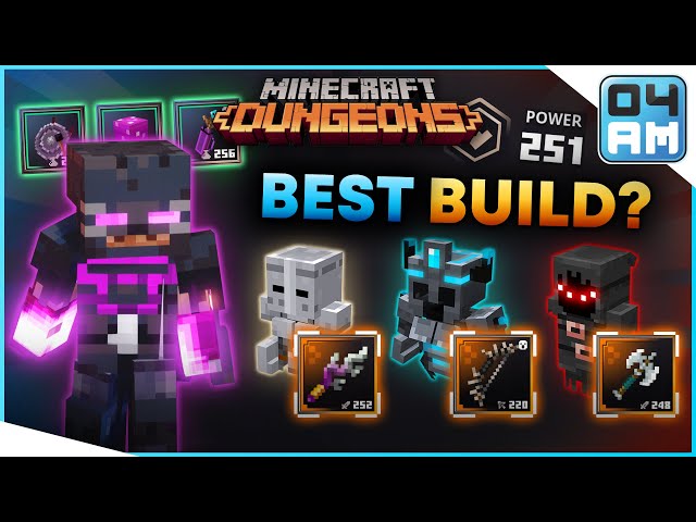MY BUILD + Best Weapons, Armor & Enchantments Explained For Max Difficulty in Minecraft Dungeons