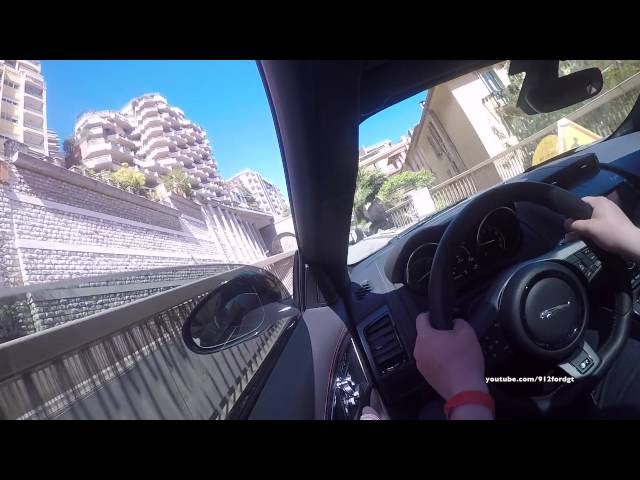 Driving the Jaguar F-Type R in the Tunnels of Monaco