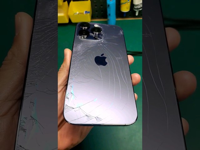 Restoring a Cracked iPhone 14 Pro Max Back Glass #Shorts #Restoration #Viral