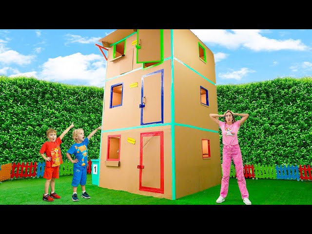Riesiges Papphaus – lustige Abenteuer für Kinder!