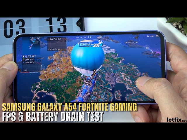 Samsung Galaxy A54 Fortnite Gaming test | Exynos 1380, 120Hz Display