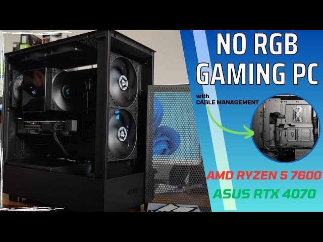 ALL BLACK x NO RGB GAMING PC BUILD with CABLE MANAGEMENT (Time-lapse) | PCB-89