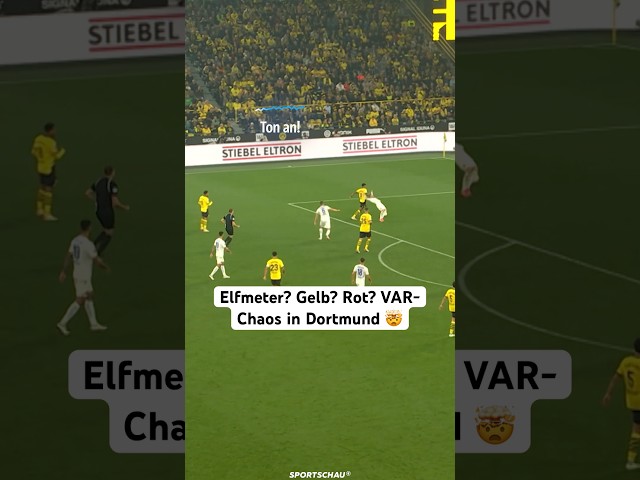 Elfmeter und Gelb auf der Bank - VAR-Chaos in Dortmund | Sportschau #Shorts