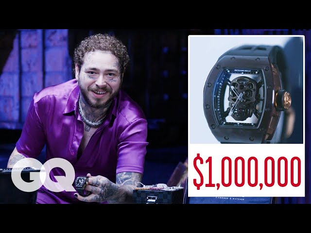 Post Malone Shows Off His Insane Jewelry Collection Part 2 | On the Rocks | GQ