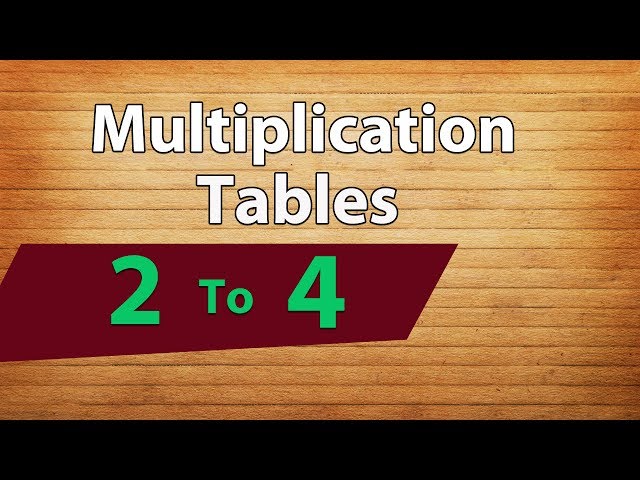 Multiplication Table 2 to 4 | Learn Tables For Beginners | How To Multiply