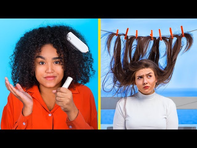 Short Hair vs Long Hair Problems / Funny Curly Hair Problems And Life Hacks