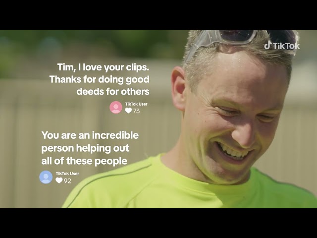 TikTok Sparks Good: Local Aussie @timthelawnmowerman inspires community with free lawn services