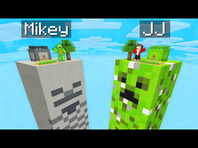 Mikey Skeleton vs JJ Creeper CHUNK Battle in Minecraft (Maizen)