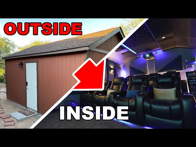 I Turned a Boring Shed into an EPIC Home Theater Setup