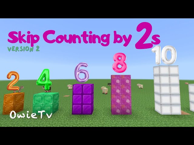 Skip Counting by 2s Song | Learn to Count |  Minecraft Numberblocks
