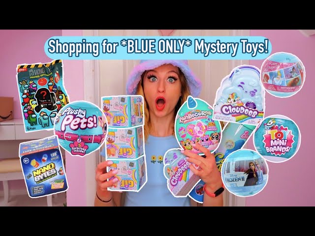 Shop with Me for *BLUE ONLY* Mystery Toys Challenge!!😱🦋🐬💙 (WE HIT THE JACKPOT!🤭)