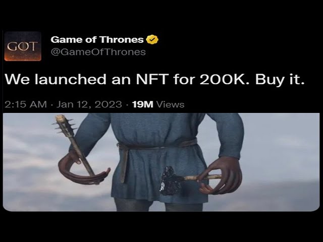 Game Of Thrones NFT Is Bad