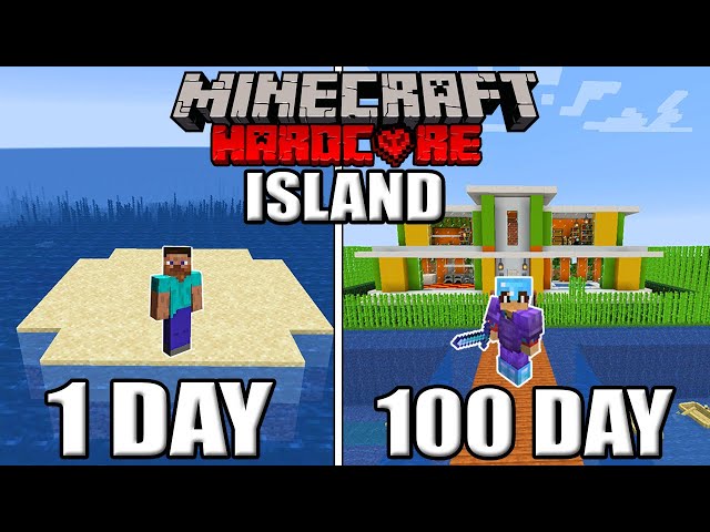 I Survived 100 Days on a Survival Island in Minecraft Hardcore (Part-1) | 100 days in minecraft