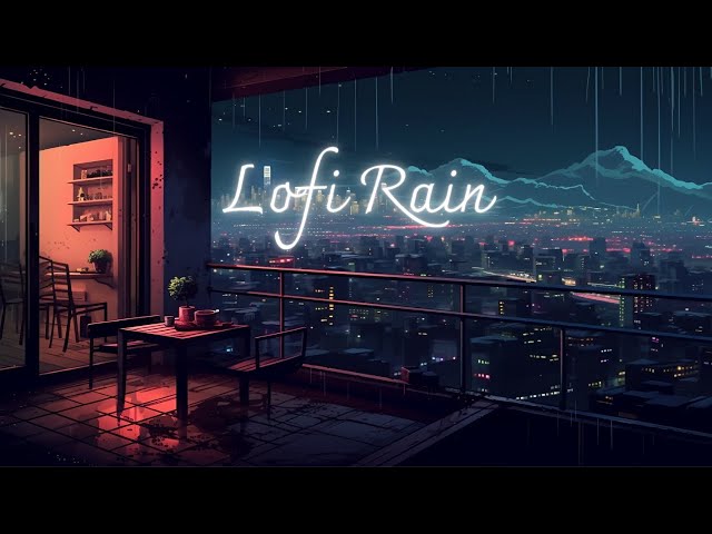 Japanese Lofi Chill | Rain on Rooftop | Start Your Sleep with Lofi Hip Hop Beats + Rain Sounds