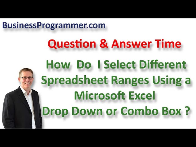 How To Select A Range From An Excel Dropdown List