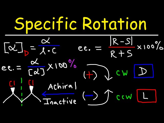 Optical Activity - Specific Rotation & Enantiomeric Excess - Stereochemistry   Youtube