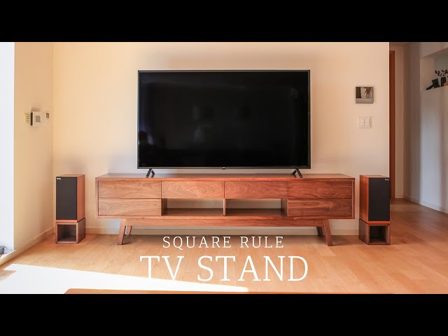 SQUARERULE FURNITURE - Making a Walnut Tv Stand  With Drawers  - Dovetail Joint