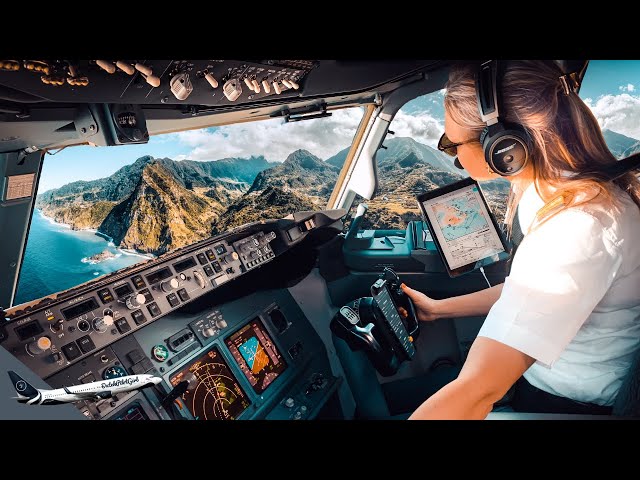 BOEING 737 Challenging TAKEOFF Madeira FUNCHAL Airport R05 | Cockpit View | Life Of An Airline Pilot