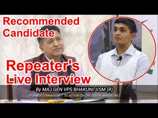 Recommended Repeater's SSB Interview | Live Demo by Maj Gen VPS Bhakuni | SSB Sure Shot Academy