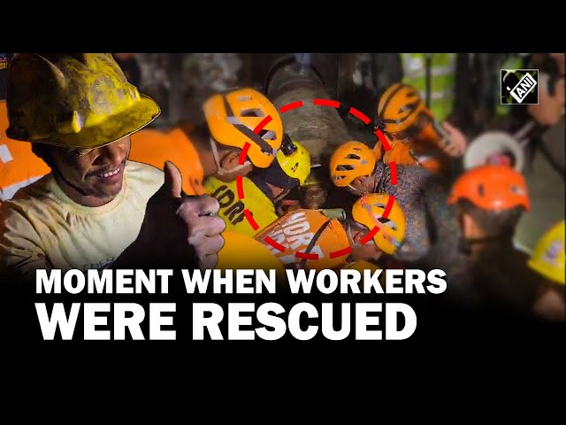 Moment when 41 workers were rescued; ‘Bharat Mata ki Jai’ slogan echoes inside Uttarkashi tunnel