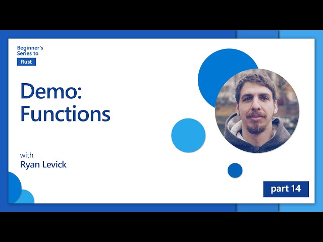 Demo: Functions [14 of 35] | Rust for Beginners