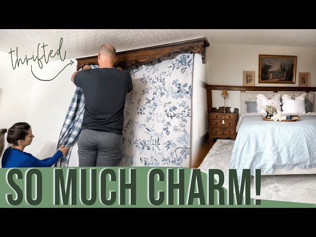 CHARMING BEDROOM MAKEOVERS! DIY Thrifted Bed Crown & English Cottage Style Bedroom Decorating Ideas