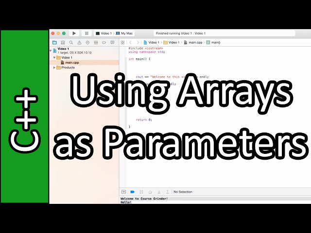 Arrays as Parameters - C++ Programming Tutorial #29 (PC / Mac 2015)
