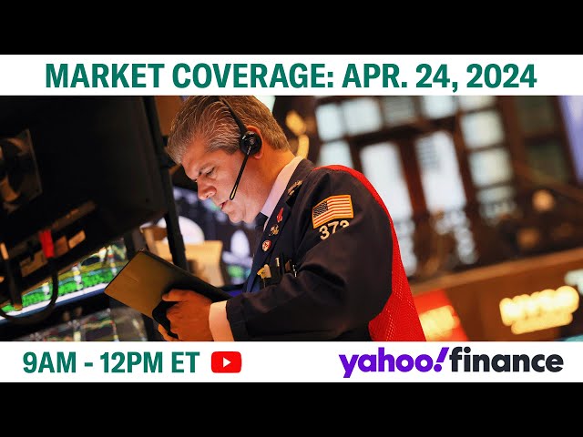 Stock market today: Tesla surges after earnings but indexes slide as yields rise | April 24, 2024