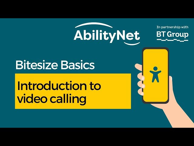 BiteSize Basics Digital Sessions for Seniors - Introduction to video calling