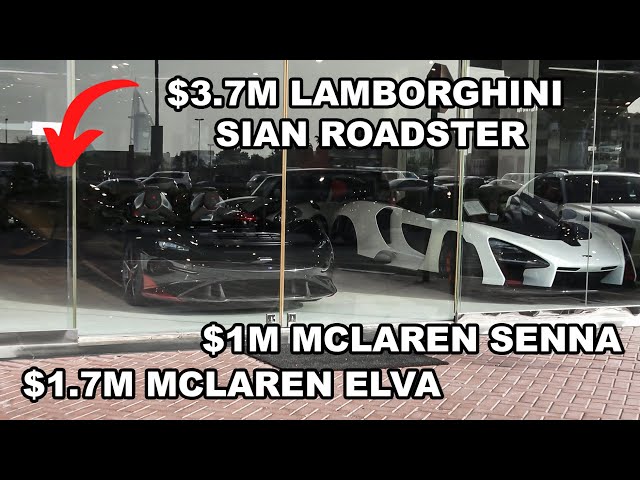 SUPERCARS in DUBAI 2022 - Lamborghini Sian Roadster, McLaren Elva, Senna, But You Can't Film it...