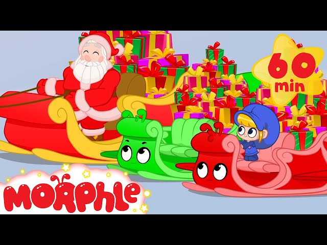 Magical Sleigh RACE! Morphle vs Orphle・ 1 HOUR of My Magic Pet Morphle Cartoons for Kids!