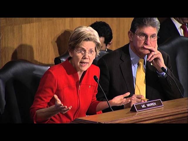 Senator Elizabeth Warren's First Banking Committee Hearing