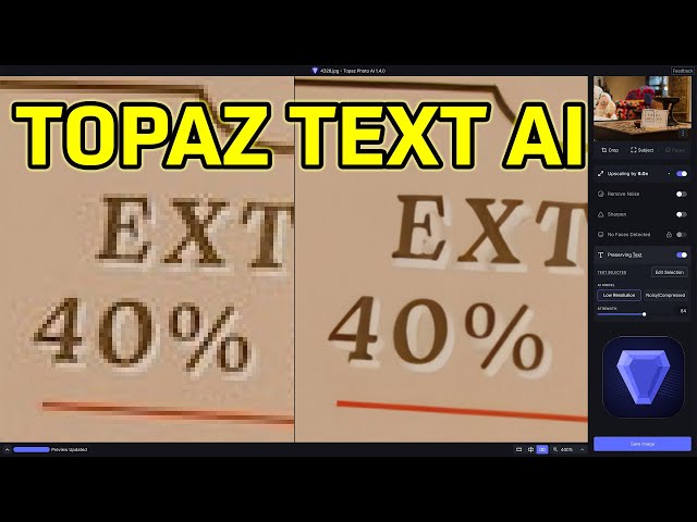 What's new with Topaz Photo AI v1.4.0: Amazing Preserving Text AI Filter