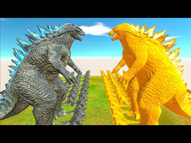 Epic Godzilla War - Growing Legendary Godzilla 2014 VS Orange Godzilla - Animal Battle Simulator