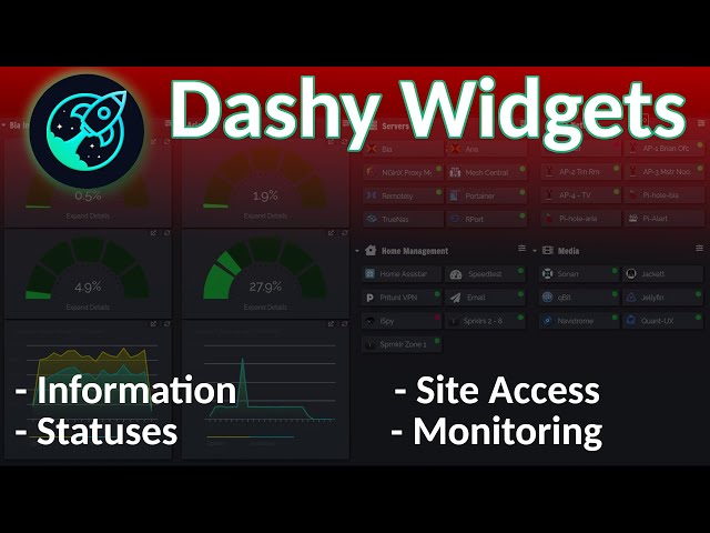 Dashy Update - Widgets for all the info you want to see about your systems in one place!