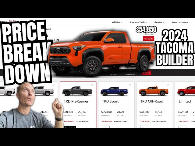 More $$ Than I Thought...Let's Build An All-New 2024 Toyota Tacoma