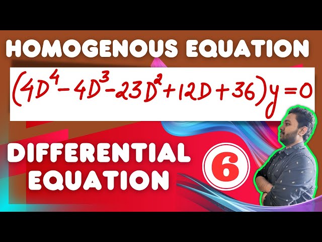 Homogeneous differential equation | Example solved- 6 | Engineering mathematics |