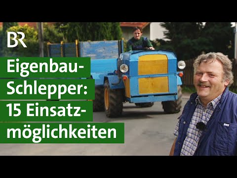 Bastler Traum: der Traktor kann sogar Löcher bohren, DDR Oldtimer Marke Eigenbau | Unser Land | BR