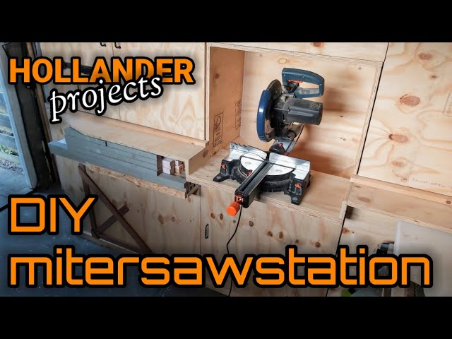 DIY building a mitersawstation with dustextraction and storage, best mitersawstation,  woodworking