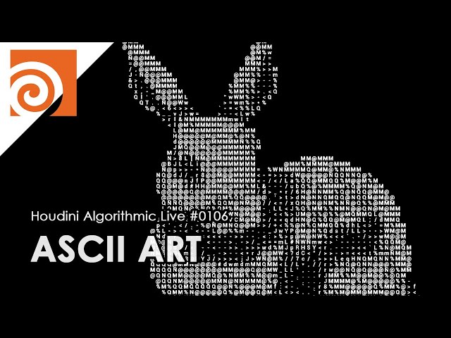 Houdini Algorithmic Live #106 - ASCII Art